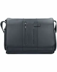 Piquadro Urban Messenger Leder Laptopfach black Schwarz