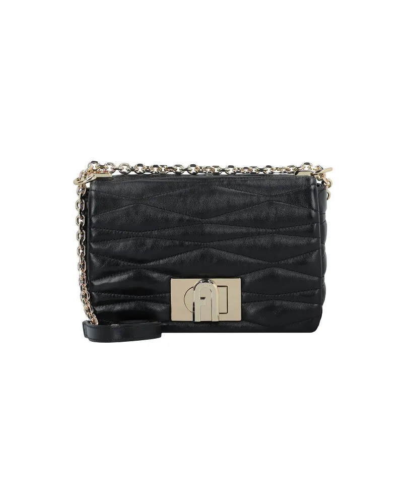 Furla 1927 Schultertasche Leder 22 cm nero Schwarz