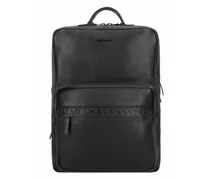 Minimal Mason Rucksack Leder 45 cm Laptopfach busy black