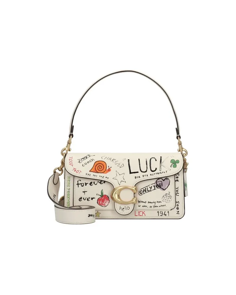 Coach Tabby Schultertasche Leder 26 cm chalk multi Beige