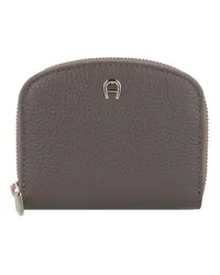 Aigner Diadora Kreditkartenetui RFID Schutz Leder 11 cm coal brown Braun