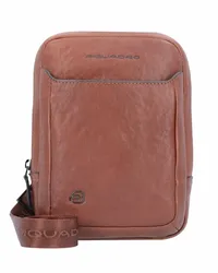 Piquadro Black Square Umhängetasche Leder 17 cm dark brown Braun