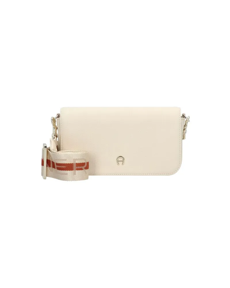 Aigner Zita Umhängetasche Leder 22 cm macadamia white Beige