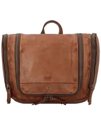 Harbour 2nd Cool Casual Kulturbeutel Leder 28 cm charming cognac Braun