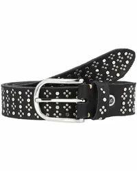 b.belt Nietengürtel Leder Schwarz