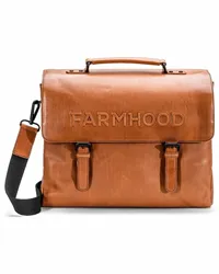 Farmhood Memphis Aktentasche XXL 3 Fächer Leder 39 cm cognac 2 Braun