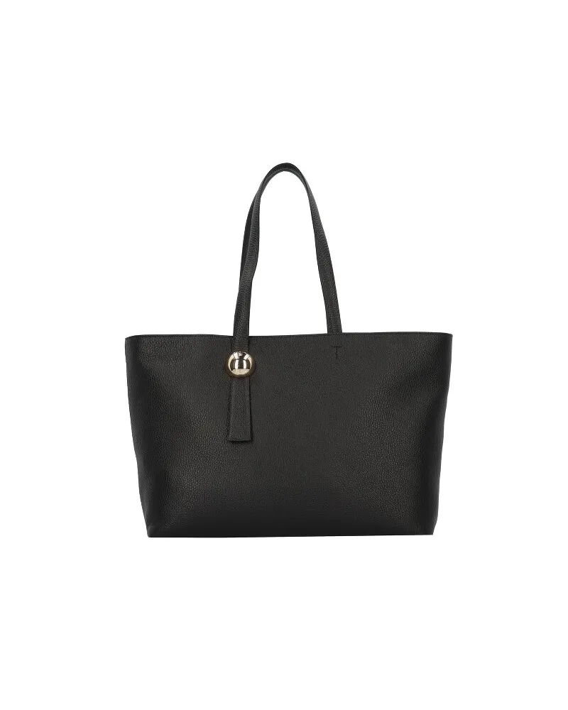 Furla Sfera Shopper Tasche Leder 37 cm nero2 Grau