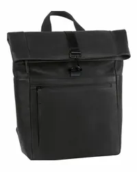 Leonhard Heyden Den Haag Rucksack Leder 40 cm Laptopfach Schwarz