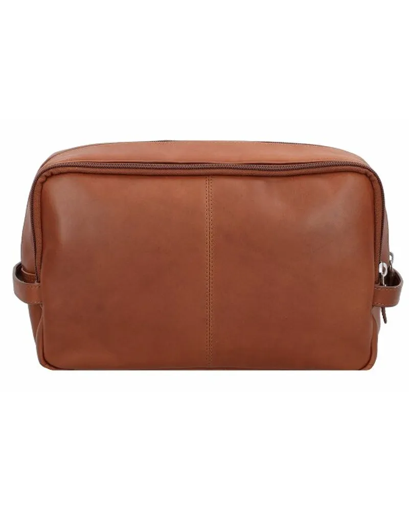 Esquire Dallas Kulturbeutel Leder 27 cm Braun