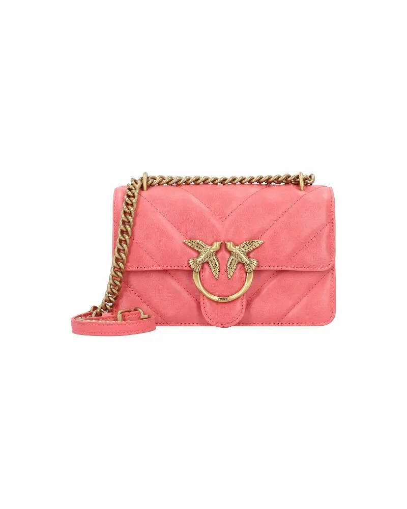 Pinko Love One Umhängetasche Leder 21 cm coral. speziato Orange