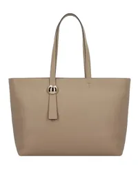 Furla Sfera Shopper Tasche Leder 37 cm greige Beige