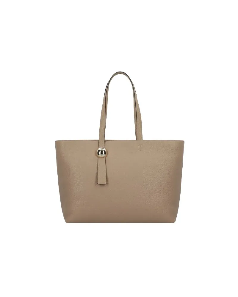 Furla Sfera Shopper Tasche Leder 37 cm greige Beige