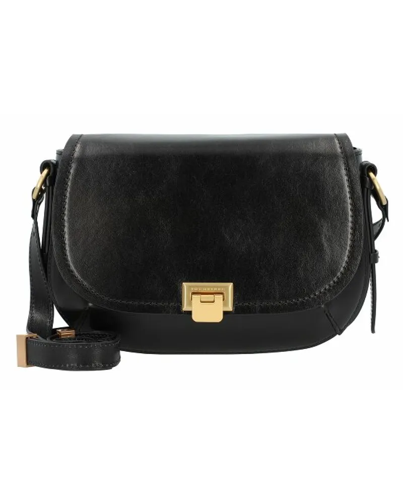 The Bridge Federica Schultertasche Leder 25 cm nero Schwarz