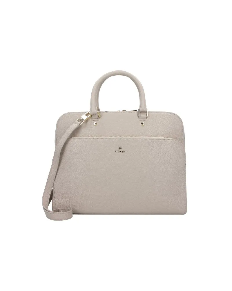 Aigner Ivy Laptoptasche Leder 29 cm alpaca beige Grau