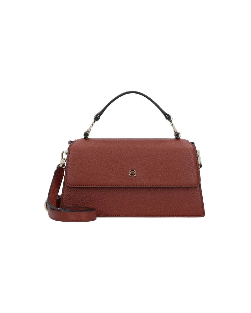 Aigner Delia Handtasche Leder dark cognac Braun