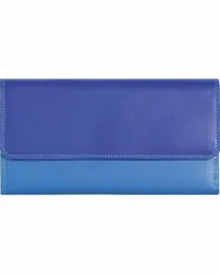 Mywalit Tri-fold Zip Wallet Geldbörse Leder 17 cm seascape Blau