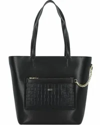 DKNY Simona Shopper Tasche Leder 25 cm blk-gold Schwarz