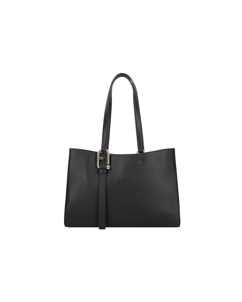 Furla Nuvola Schultertasche Leder 37 cm nero Schwarz