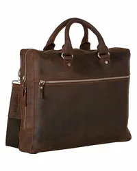 Leonhard Heyden Salisbury Aktentasche Leder 39 cm Laptopfach Braun