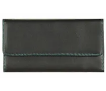 Tri-fold Zip Wallet Geldbörse Leder 17 cm black-pace