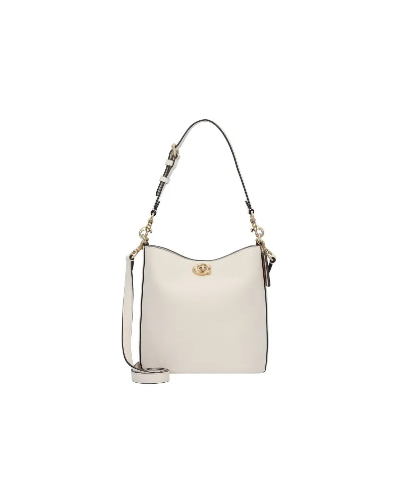 Coach Willow Schultertasche Leder 21 cm chalk Beige