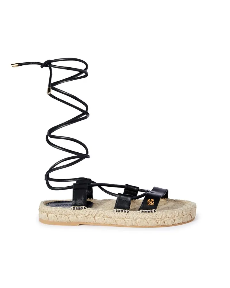 OFF-WHITE SCHNÜRBARE ESPADRILLAS Schwarz