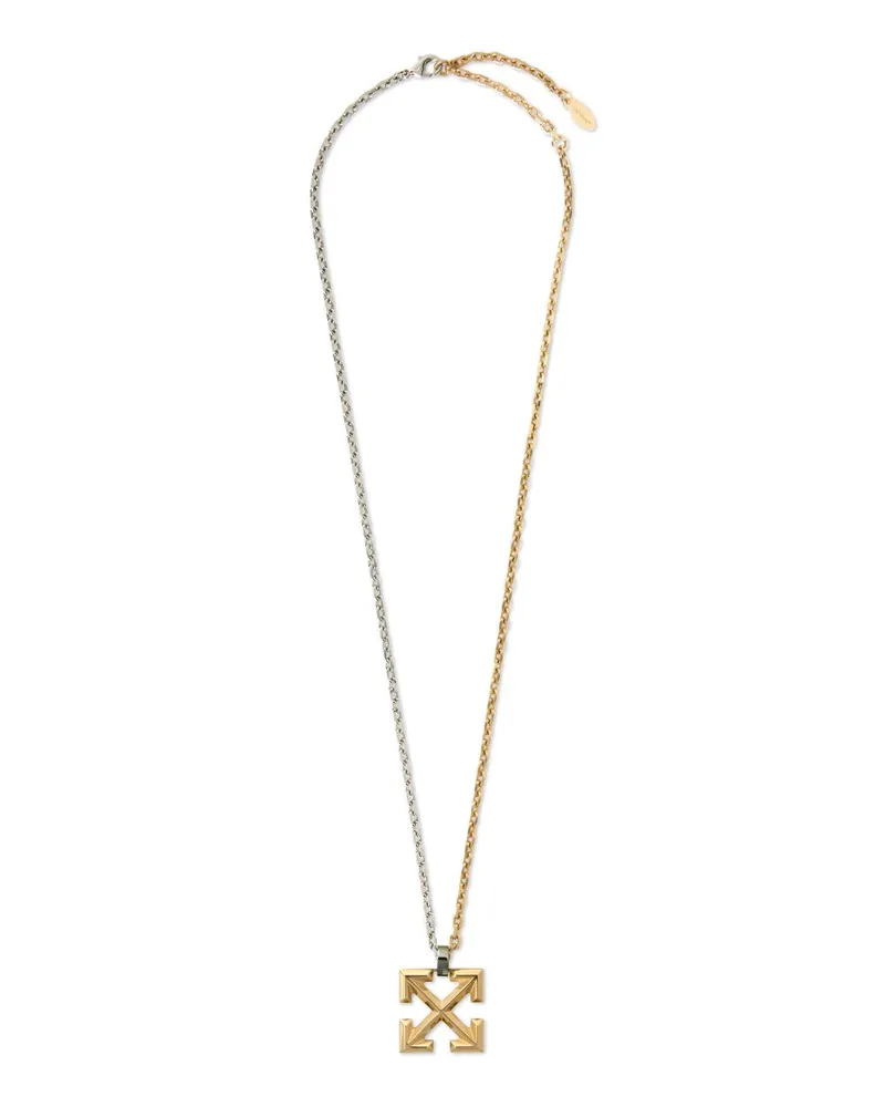 OFF-WHITE Zweifarbige Pfeil-Halskette Gold
