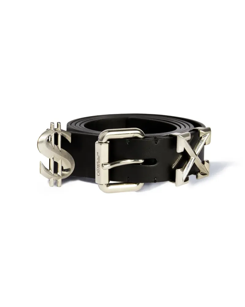 OFF-WHITE SCHWARZ/SILBER $EX-GÜRTEL Schwarz