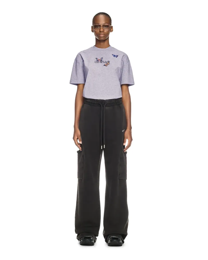 OFF-WHITE GRAUES BOOKISH BUTTERFLY T-SHIRT Grau