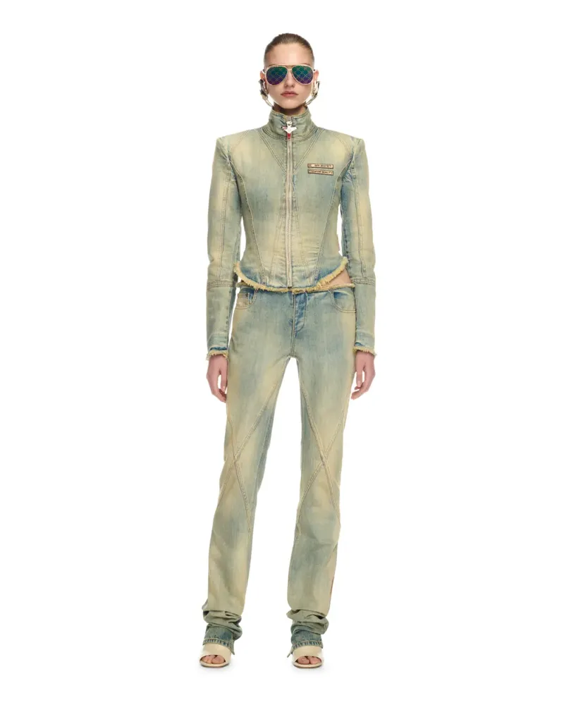OFF-WHITE Blaue Denim-Jacke Blau