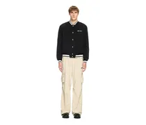 Schwarze Script Souvenir Collegejacke