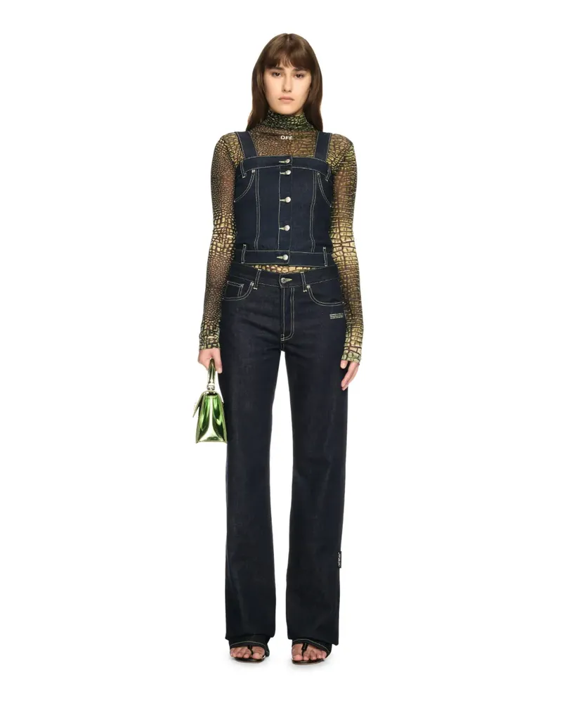 OFF-WHITE Denim Korsett-Top Blau