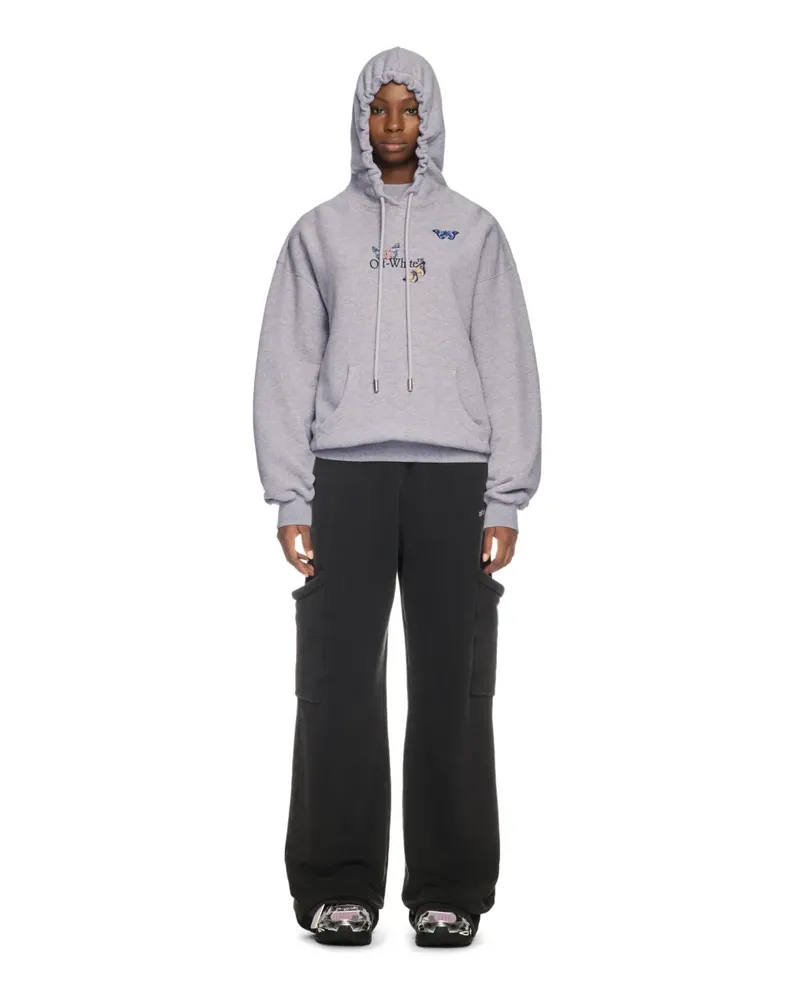 OFF-WHITE GRAUER BUTTERFLY HOODIE Grau