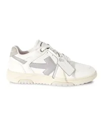 OFF-WHITE OUT OF OFFICE SCHMALE WEISS/GRAUE SNEAKER Weiß