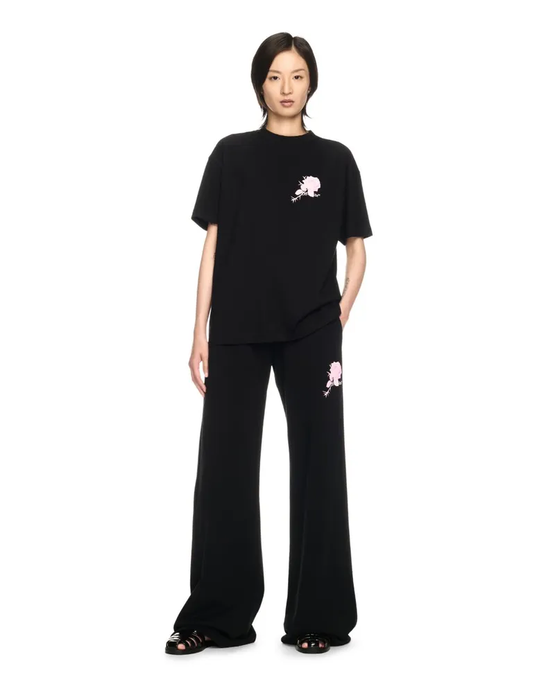 OFF-WHITE SCHWARZE SWEATHOSE MIT PFEILMUSTER Schwarz