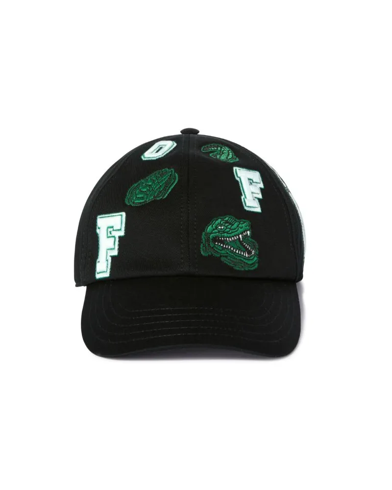 OFF-WHITE SCHWARZE KROKODIL-BASEBALLCAP Schwarz