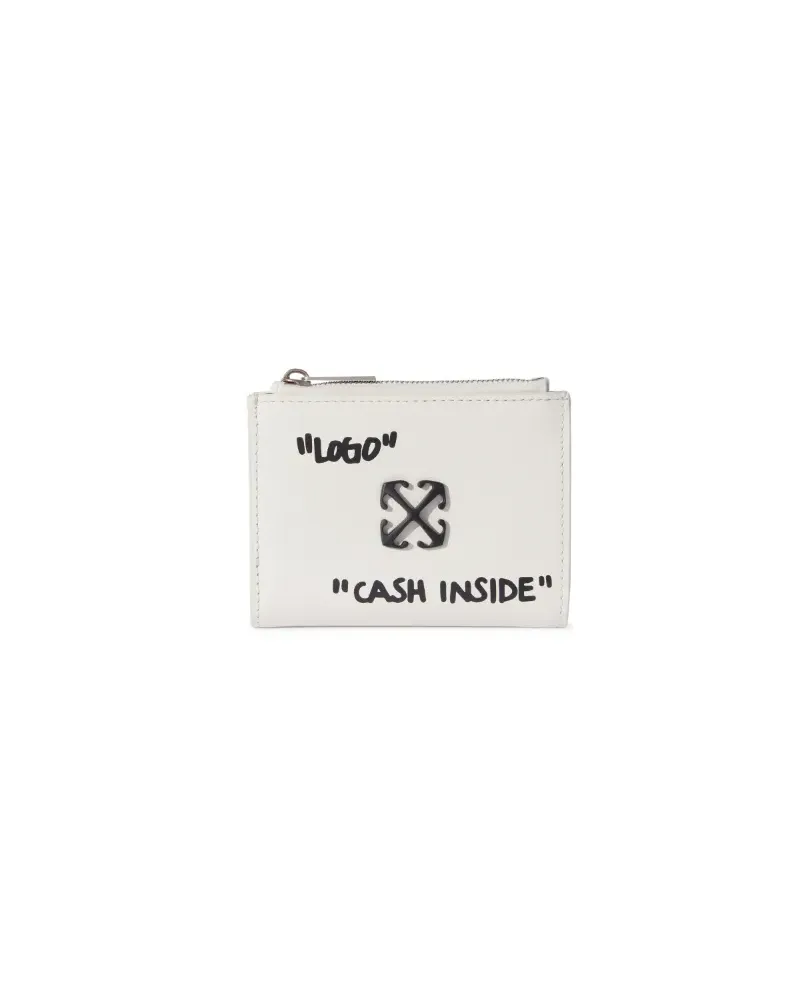 OFF-WHITE JITNEY QUOTE BI-FOLD PORTEMONNAIE Weiß