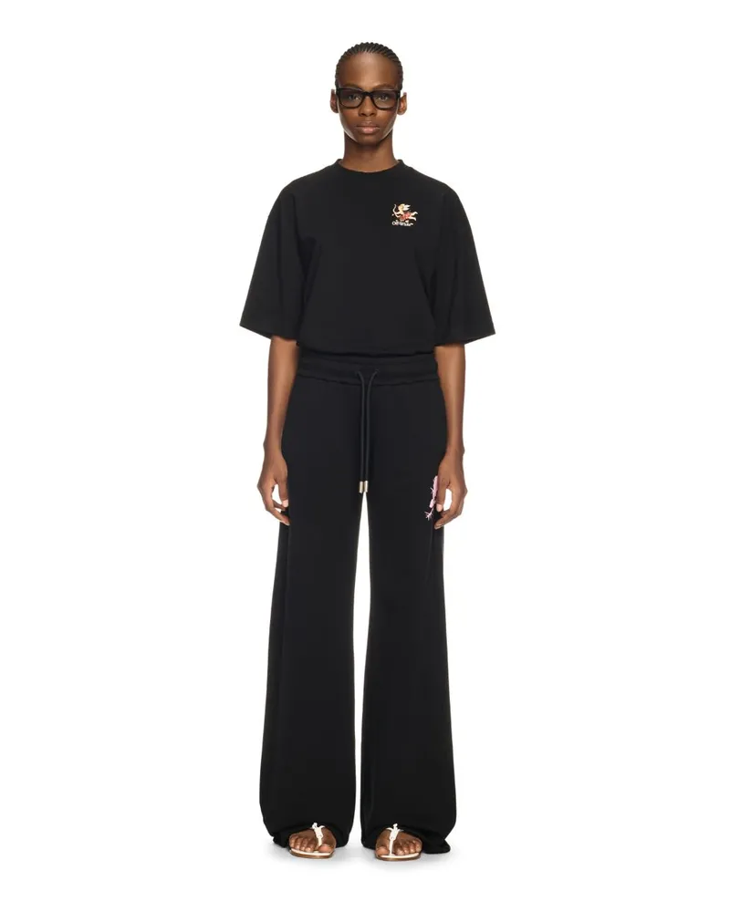 OFF-WHITE Schwarzes Bookish Fresco T-Shirt Schwarz