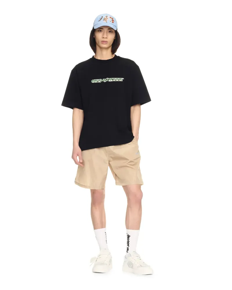 OFF-WHITE BEIGE OUTLINE BADESHORTS Nude