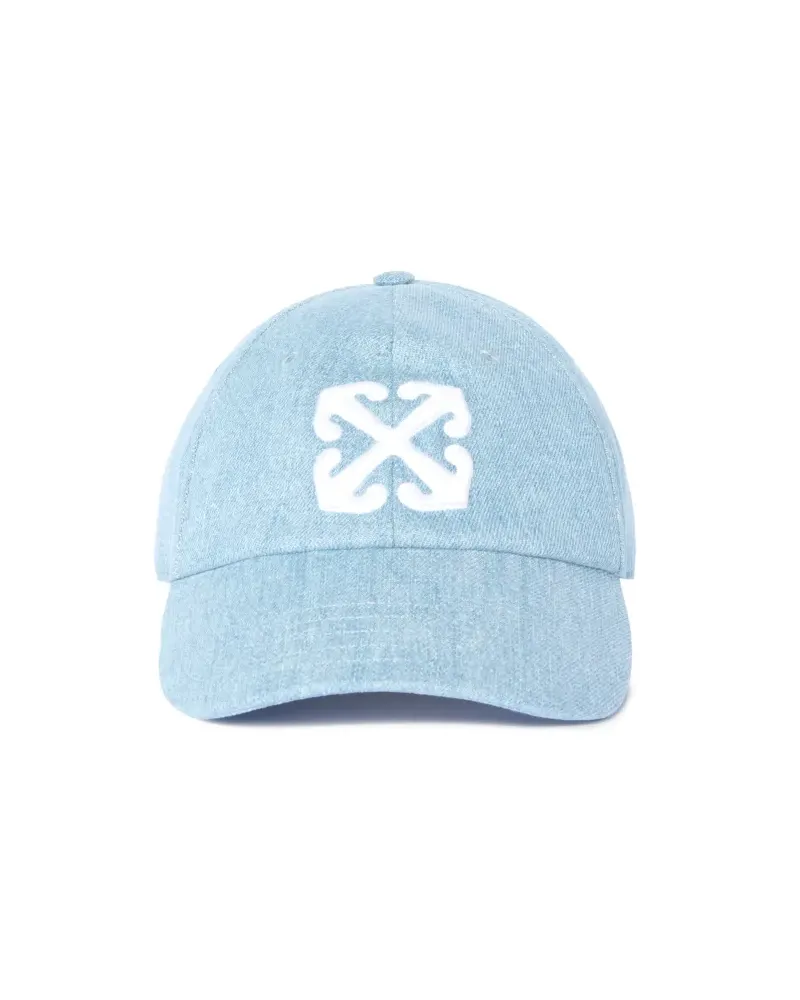 OFF-WHITE HELLBLAUE DENIM PFEIL BASEBALLCAP Blau