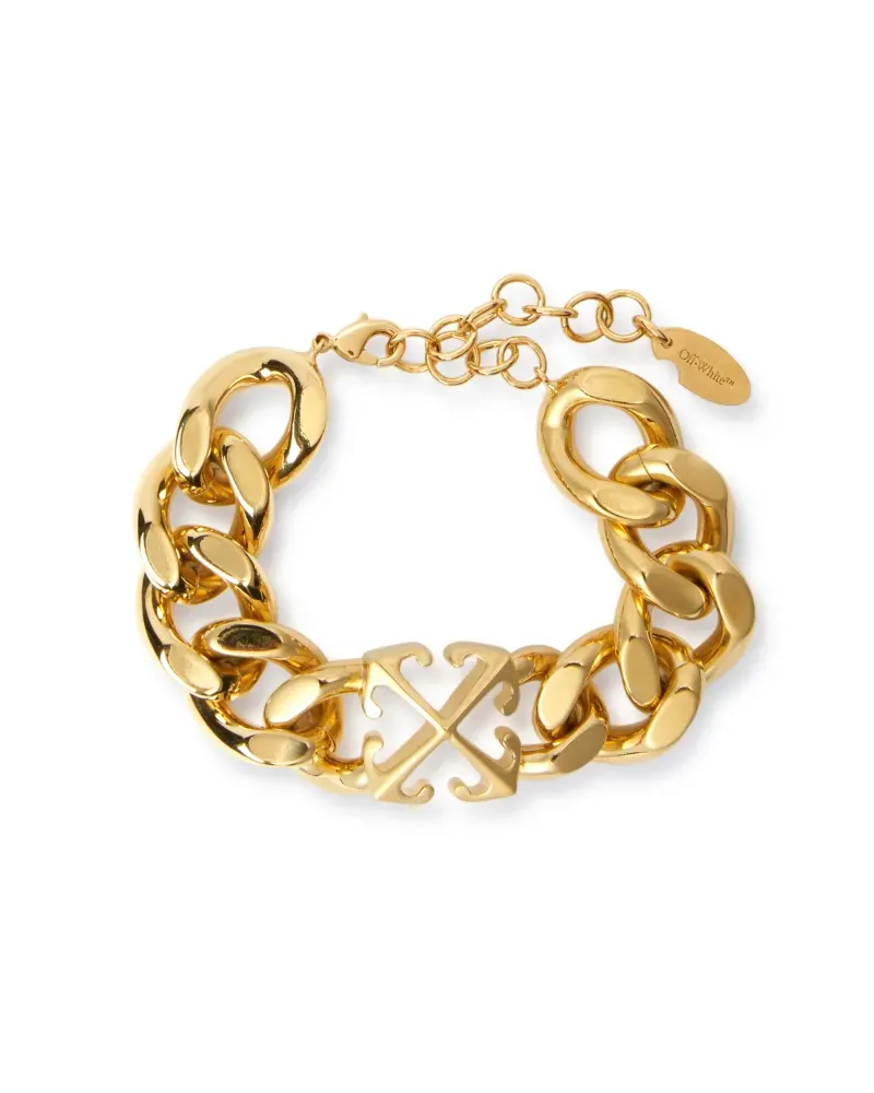 OFF-WHITE KETTENARMBAND MIT PFEIL-LOGO Gold