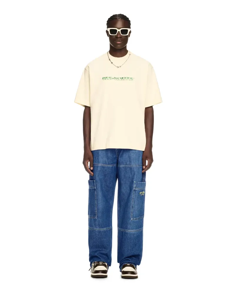 OFF-WHITE BLAUE CARGO-JEANS Blau