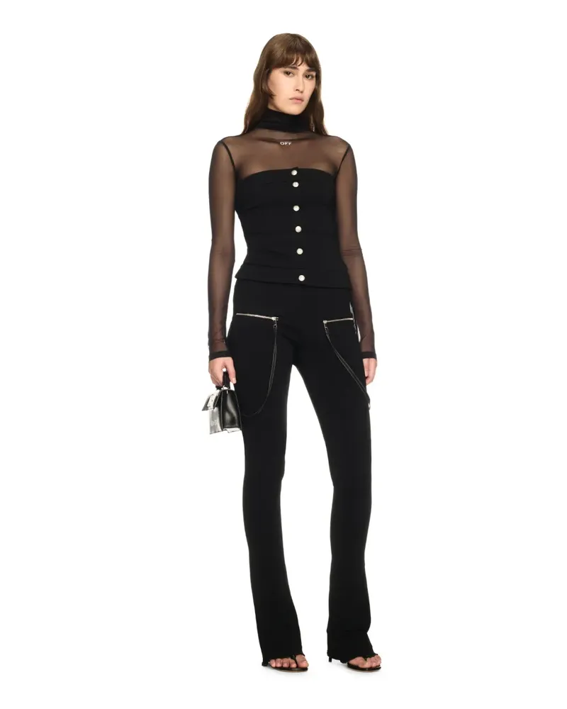 OFF-WHITE Schwarze Britney Hose mit Reißverschluss Schwarz
