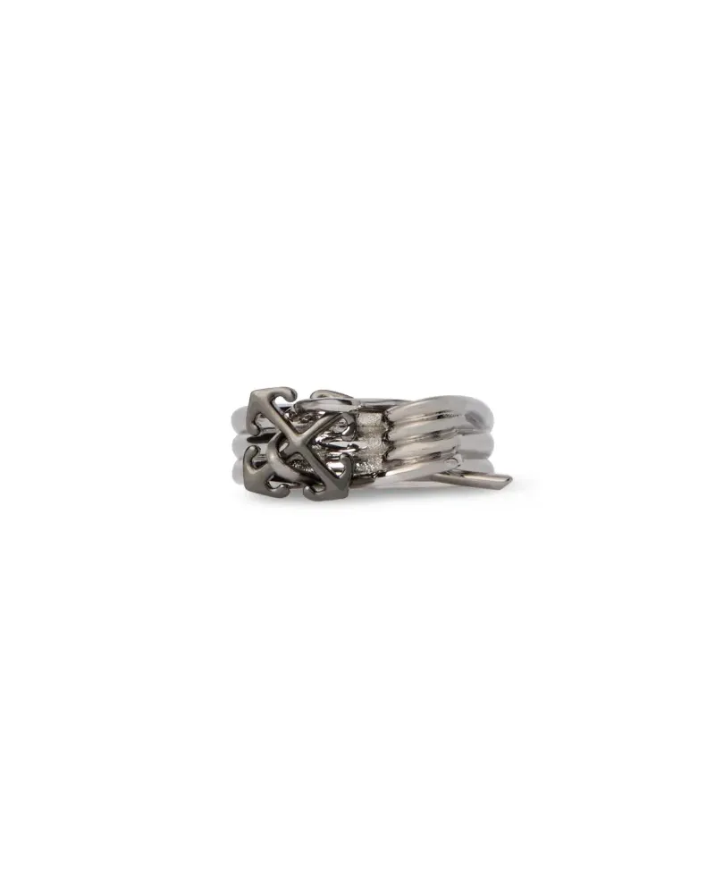 OFF-WHITE Draht Ring Silber