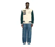 WEISSE COLLEGEJACKE