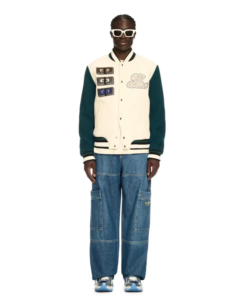 OFF-WHITE WEISSE COLLEGEJACKE Weiß