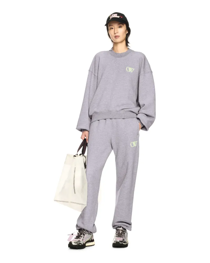 OFF-WHITE GRAUE GESTICKTE OW SWEATHOSE Grau