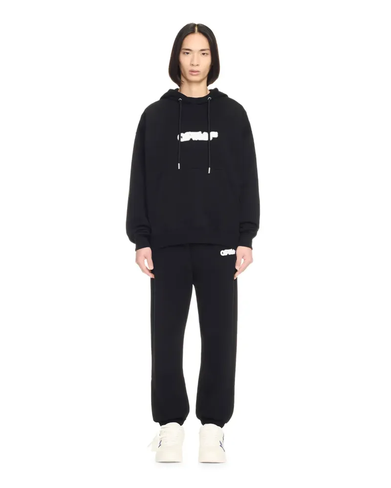 OFF-WHITE Schwarzer Hoodie mit Spray-Pfeil Schwarz