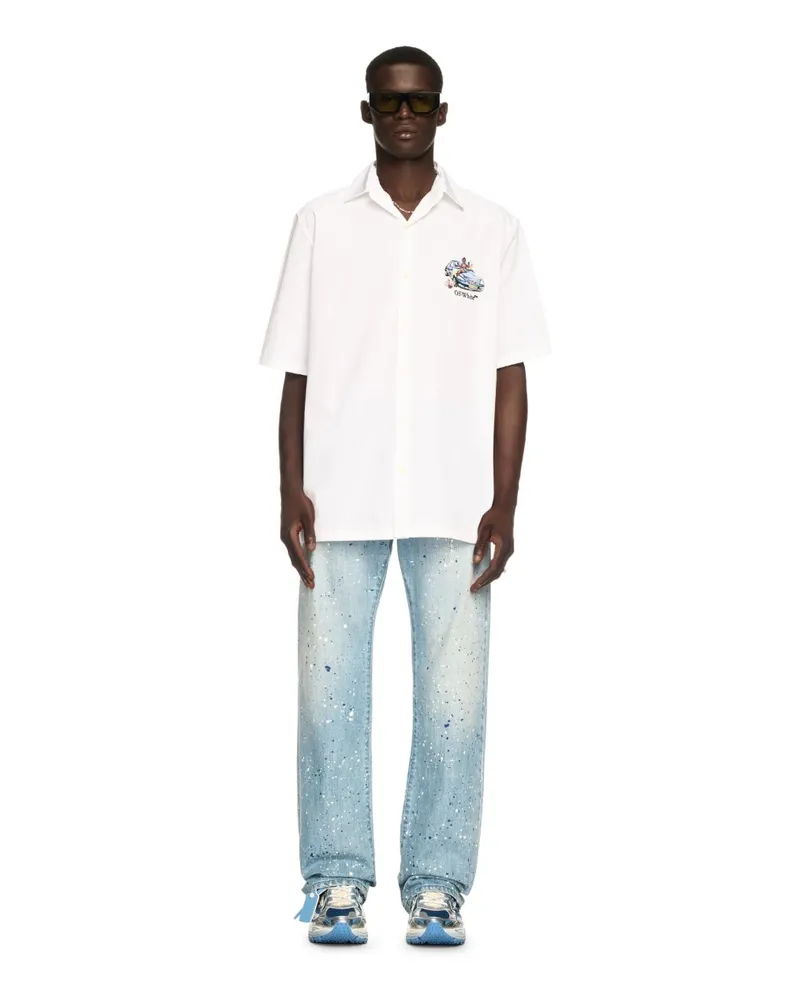 OFF-WHITE Weißes Fresco Arrow Bowlinghemd Weiß