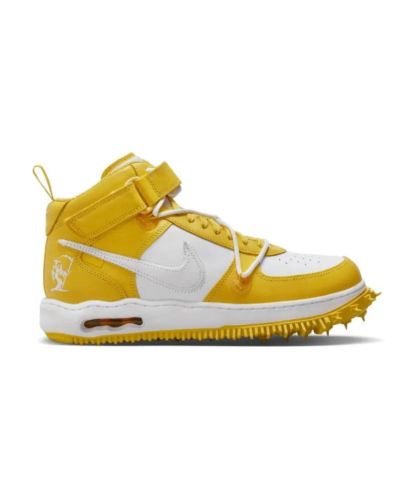 Nike Sneakers Nike AF1 Mid Varsity Maize c/o Off-White™️ Weiß/Gelb Gelb